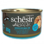 SCHESIR After Dark Vi&scaron;tienos filė su putpelių kiau&scaron;iniu sultinyje - &scaron;lapias kačių maistas - 80g