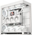 Korpusas HAVN HS 420 VGPU PC-case, Midi-Tower, E-ATX, Tempered Glass, PCIe 5.0 Riser cable - white