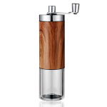 coffee mill / grinder,Manual Coffee Grinder - Adjustable Dragon Tooth Burr, No-Power Grinder for Espresso & More,wood grain