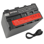 Vaizdo kameros akumuliatorius Type-C NP-F970 PRO 9600 mAh LED pilnai dekoduota