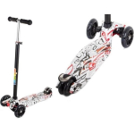 Triratis paspirtukas scooter su led ratais graffiti litery