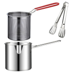 skrudintuvas, gruzdintuvas 1200 ml vi&scaron;tienos kepimo puodas su sieteliu, tinklelis, makaronų keptuvė 304 nerūdijantis plienas gruzdintoms bulvytėms.