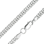 Sidabrinė grandinėlė moterims "Double Curb" Brasco 54380