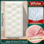 3D lipnus sienos panelis, 70x35 cm, baltas, Baltas