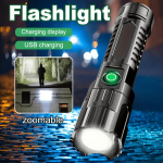 Įkraunamas LED prožektorius su priartinimu, LED žibintuvėlis-400mAh*1