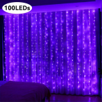 LED užuolaidų girlianda USB, Violetinė