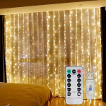 LED Užuolaidų Lemputės su Valdymu