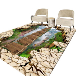 3D kalnų tilto kilimas,  150 cm x 200 cm / 59 x 78,74 colio