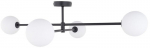 Tk Lighting Sarius 4735: Juodas pakabinamas &scaron;viestuvas su stiklo rutuliais