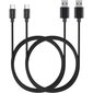 USB-C kabeliai - ANKER - 2 vnt. - 1 metras - Juodas - Suderinamas su Soundcore Life A1/A2/A3i/Q30/Q35