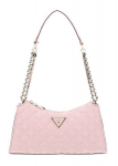 GUESS rožinė moterų petne&scaron;ų rankinė - Giully Top Zip Shoulder Bag Peony 296976