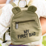 Kuprinė vaikams Childhome My First Bag, drobinė, chaki spalvos