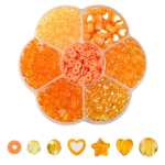 Akrilinių karoliukų rinkinys papuo&scaron;alams gaminti, Oranžinė
