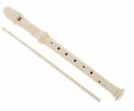 Fleita, mokyklinis instrumentas, tiesus, valiklis, pir&scaron;tų i&scaron;dėstymas, dėklas