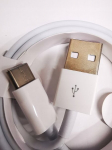 Patvarus Usb C kabelis 2,1a baltas 1m bulk