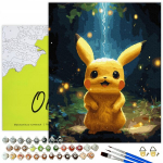 Tapyba pagal skaičius Oh Art, vaikams Pok&eacute;mon 40x50 cm