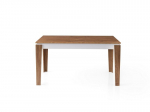 Virtuvinis stalas Asir Asos 2972, 140x75x80 cm, rudas/baltas