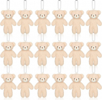 18 mini me&scaron;kučių rinkinys, 12 cm me&scaron;kučio raktų pakabukai, mažas me&scaron;kutis, mink&scaron;tas mažas me&scaron;kiukas lėlė gimtadienio vestuvių kalėdinei dekoracijai, dovana svečiams (paprastas stilius)