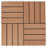 Vidaxl terasinės plytelės, 11 vnt., Wpc, 30 x 30 cm, 1 m&sup2;