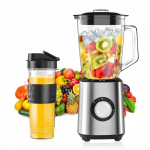 Standmixer blenderis kokteiliams 700w 1,5l stiklinis ąsotis 570ml puodelis