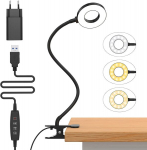 Led skaitymo lempa su lanksčiu kaklu ir Usb įkrovikliu