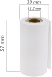 Cablematic pn19071618200174079 &ndash; bm06 terminio popieriaus ritinėlis pos spausdintuvams ir kasos aparatams, 57 x 30 mm, 10 vnt. pakuotė, baltas