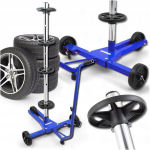 Mobilus padangų, ratlankių, ratų stovas 4 vnt. 100kg dirbtuvių organizer