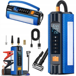 Avarinis 10ah led maitinimo &scaron;altinis automobiliui, paleidimo kompresorius 150psi power bank