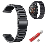 "Best Accessories" plieninė apyrankė laikrodžiui, 20 mm pločio, juoda