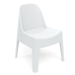 Lauko kėdė Ferne Milane White, prakti&scaron;ka plastikinė, ergonomi&scaron;ka, sudedama