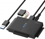 Fideco Ide ir Sata adapteris, Usb 3.0 kietojo disko adapteris su maitinimo jungikliu, Sata ir Ide keitiklis 2.5 colio ir 3.5 colio Hdd arba Ssd, Cd-rom, Cd-rw, Dvd-rw diskams
