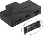 Sabrent Usb-c 3 prievadų žaidimų stebulė Steam Deck