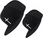 Bexxwell snapback kepurės, 2 vnt., partnerių įvaizdis mažam ir dideliam, juodos su kryžiumi (puikiai tinka, vaikams, beisbolo kepurės, kepurė, juoda, kryžius, unisex), juoda