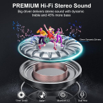 Bluetooth ausinės, belaidės bluetooth 5.4 in-ear ausinės su 4 enc mikrofonais, 48h hifi stereo belaidės ausinės, led ekranas, 3.6 g lengvos ip7 vandeniui atsparios sportinės ausinės, usb-c