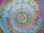 Tradicinis Jaipur didelis dramblio gobelenas, &bdquo;tie Dye&ldquo; mandala sienos apdaila, indi&scaron;ka lovatiesė, bohemi&scaron;kas bendrabutis, kambario dekoracija hipių pikniko užtiesalas, boho paplūdimio antklodė