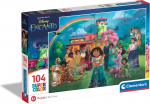 Clementoni - 25746 Supercolour Puzzle - Disney Encanto - dėlionė i&scaron; 104 dalių nuo 6 metų, spalvinga vaiki&scaron;ka dėlionė su specialiu &scaron;vytėjimu ir spalvų intensyvumu, įgūdžių žaidimas vaikams