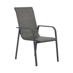 Sodo kėdė Patio Columbus pilka technoratano metalinis rėmas ergonomi&scaron;ka
