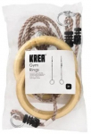 Gimnastikos žiedai Krea Gym Rings 36-56516, 150 cm, smėlio spalvos