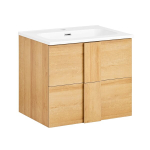 SoBuy vonios spinta su 2 stalčiais Natūrali 61x46x54cm BZR172-N