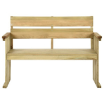 Sodo suoliukas，Sodo suolas，Lauko suoliukas, 121cm, impregnuota pu&scaron;ies mediena CFE9530977