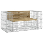 Sodo suoliukas，Sodo suolas，Lauko suoliukas, 143x71x65,5cm, pu&scaron;is, gabiono dizaino CFE7548330