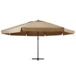 Sodo skėtis nuo saulės su aliuminio stulpu, taupe, 600cm CFE9073638