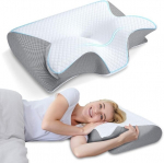HOMCA ergonominė atminties putų kaklo pagalvė 60 &times; 40 x 13/11 cm