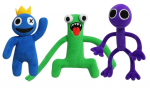 Mink&scaron;tų pliu&scaron;inių žaislų Rainbow friends komplektas, 3 draugai