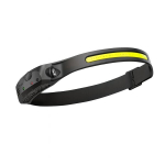 LED žibintuvėlis ant galvos su judesio davikliu, 1200mAh, IPX4, USB-C