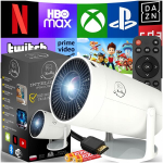 Projektorius Mini LED projektorius Heelly Android 12 Obrotowy 4K Mini, 280 ANSI, Full HD, WiFi, Bluetooth, 180&deg; pasukamas