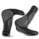 Ergonominės dviračio vairo rankenos su rageliais &ndash; guminiai gripai
