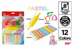 Plastilinas 12 spalvų pastelė + formelės ir volelis - MP pagrindinis popierius