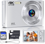 4K 44MP skaitmeninis fotoaparatas su 16X priartinimu ir 64GB kortele