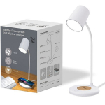 3 in 1 stalinė lempa su belaidžiu įkrovikliu ir Bluetooth garsiakalbiu